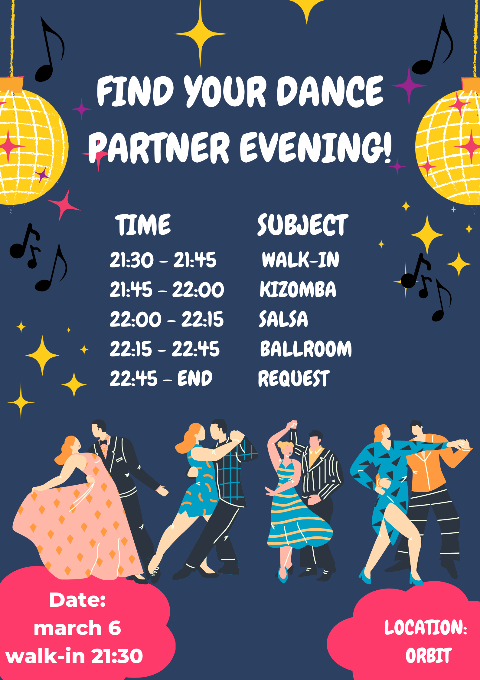Find your partner dance evening